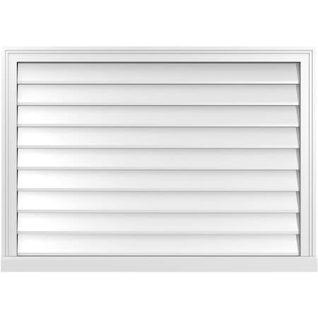 Ekena Millwork Vertical Surface Mount PVC Gable Vent w/ 2"W x 2"H , Brickmould Sill Frame, 42"W x 30"H GVPVE42X3003SN